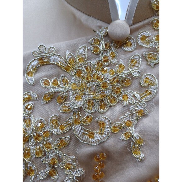 Ethnic Indian Designer Kurta Sherwani Tunic Mens Gold Tone Beaded 6X - Picture 5 of 11